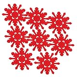 CONGARTENO 8 Stück Teiliges Schneeflocken-weihnachtsset aus Rutschfesten Filz-untersetzern...