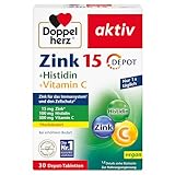 Doppelherz Zink 15 + Histidin + Vitamin C - 15 mg Zink als Beitrag für die normale Funktion des...