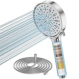 Cobbe Duschkopf mit Filter, Hochdruck Handbrause mit Schlauch, 6 Strahlarten Duschkopf Wassersparend...