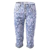 Jewelly Capri-Jeans mit Blumen-Print XS