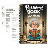 Pruojhw Notizbücher für den Beruf,Cartoon Senioren Motiv Ringbuch - 72 Seiten Planer für Arbeit,...