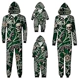 Familien-Halloween-Pyjama-Onesie Halloween Bat Print Matching Family Baby Hooded Jumpsuit Pajama...