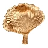 Warmhm 1 Stück Metallisches Schmucktablett im Goldenen Design Schmuckablage für Ringe Ohrringe...