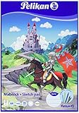 Pelikan Malblock A4, 100 Blatt weißes Papier, 1 Stück (Motive sortiert - keine Auswahl möglich)