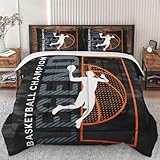 WeCozy Bettwäsche-Set für Doppelbetten mit Kissenbezug, Basketball, Sport, weiches Bettwäsche-Set...