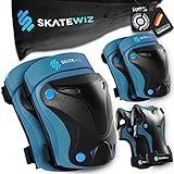 SKATEWIZ Schoner Inliner Kinder Skate - Knieschoner Kinder Schoner Set - Armschoner Inline...