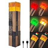 MEDMHSMA LED Fackel Wall Lampe, Leuchtende Taschenlampe mit 4 Farben, Wandmontage & Handlampe, USB...