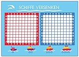 Set 2 Stück= 100 Blatt Schiffe versenken Spiel Block Reisespiel Reise Rätsel für Kinder Mädchen...