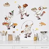 wondever Wandtattoo Küche Lebensmittel Wandaufkleber Chefkoch Kochen Wandsticker Wanddeko für...