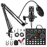 Podcast Equipment Bundle, BM800 Podcast Microphone Bundle with V8s Voice Changer, Condensator...