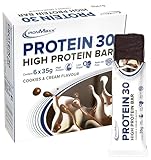 Protein 30 Protein Bar Cookies & Cream - 6 x High Protein Riegel 35g zuckerreduziert, 30%...