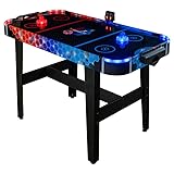 Carromco Airhockey Spieltisch Aurora-XT groß, Air Hockey Kinder/Erwachsene, Airhockey Tisch LED mit...