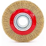 Rundbürste Drahtscheibe Stahl 175 mm 7 Zoll für Schleifmaschine Schleifscheibe mit gewelltem Draht...