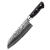 FINDKING 7-Zoll Damast Santoku-Messer, Vielseitiges Japanisch-inspiriertes Kochmesser,...