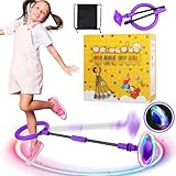 Kinder Blinkender Springring,Faltbarer Flash Jumping Ball Swing Wheel mit Lichtrad Spiele Sport...