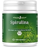 Spirulina Bio Presslinge - 1060 Tabletten - Reines Bio Spirulina (Arthrospira platensis) - Vegan -...