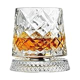 Whiskyglas – Kristall-Whiskyglas | Drehbarer Trinkbecher Aus Kristallglas, Um 360 Grad Drehbarer...