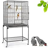 Yaheetech Vogelvoliere XL Vogelkäfig Vogelhaus Tierkäfig 160cm hoch Voliere Vogelbauer Käfig...