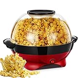Popcornmaschine 5.5L, HOUSNAT 800W Aktualisiert Popcorn Maker Machine für Zuhause, heißes Öl mit...