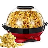 Popcornmaschine - 5.5L Großer Inhalt - HOUSNAT 800W Zuhause Popcorn Maker Machine mit...