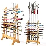 SXFYHXY Schwertständer Stehend Holz - Samurai Schwerter Rack | Integriertes Senkrecht Schwert...