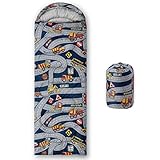 HOSIMA Schlafsäcke für Jungen und Kinder, Spielzeug-LKW, Baufahrzeuge, bedruckt, leicht, warm,...