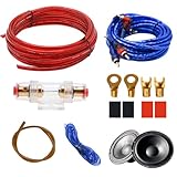 XPJBKC Subwoofer Kabel Set, Kfz Verstärker Kabelsatz Anschluss Set, 10GA Auto Verstärker Endstufe...