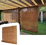 IMYOGI Natürlicher Schilfvorhang – Sonnenschutzrollo – Bambusrollo für den Außen- und...