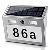 Solar beleuchtete Hausnummer mit 7 LEDs, ECHTPower Solar Hausnummer Solar Hausnummerleuchte mit...