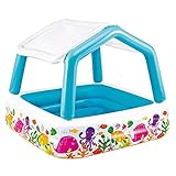 Intex Sonnenschirm Aquarium Pool, Bunt, 157x157x122 cm, 57470, Farben sortiert, 1 Stück