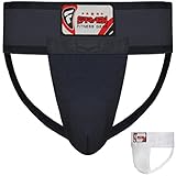 Farabi Sports Tiefschutz Herren Kampfsport Tiefschutz MMA Muay Thai Suspensorium Herren (Black, M)