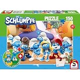 Schmidt Spiele 56524 Die Schlümpfe, Schlumpfige Freunde, 150 Teile Kinderpuzzle, inklusive 2...
