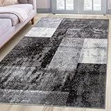 oKu-Tex Kurzflorteppich | Designteppich | Teppich Wohnzimmer | Florhöhe: 9 mm | besonders weicher...