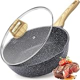 GiPP Schmorpfannen Bratpfannem 28cm Hoher Rand, Antihaft Wokpfanne mit Deckel, 4.5L...