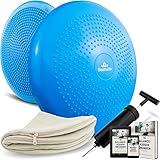 Balance Kissen-Balance Board (Ø 34cm) mit Bezug und Luftpumpe + Bonus Trainingsanleitung PDF...