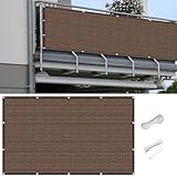 Sichtschutz Balkon 0.65 x 9.4 m mit Windschutz Und Sonnenschutz Wetterfeste Sichtschutz Balkon...