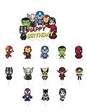 SuperHero Cake Topper Cupcake, Avengers Cupcake Toppers iron Man Black Panther Geburtstag Kuchen...