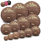 C.P. SPORTS Medizinball aus hochwertigem Kunstleder - Fitness Ball, Trainingsball, Gewichtsball,...
