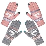 Chalier Fashion Warme Winterhandschuhe für Damen, Winter Touchscreen Handschuhe, Winddichte Warme...
