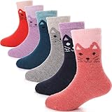 ANTSANG Kinder Mädchen Jungen Socken Warme Wollsocken Wandersocken Dicke Wolle Thermosocken...