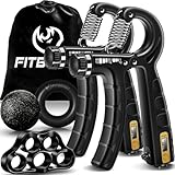FitBeast Handtrainer Trainingsset (5-teilig), 2 Unterarmgriff Einstellbare Widerstand Handgreifer,...