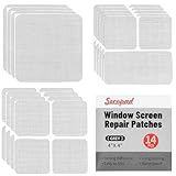 Secopad 38 Stück Fliegengitter Reparatur Klebeband, 14 Fliegengitter Reparatur Set, Insektennetz...