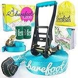 Barfoot Slackline Komplettset mit Ratsche, Trainingsleine, Rindenschutz und Anleitung (evtl. Nicht...