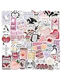 JUKOTA Aesthetic Bookish Sticker Set 50 Stück, Wasserfeste Anime Aufkleber für Laptop Journal...