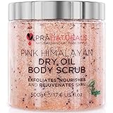 PraNaturals Körperpeeling aus rosafarbenem Himalaysalz 500 g, Von Natur aus reich an pflegenden...