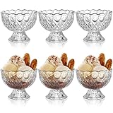 SOUJOY 6 Stück Glas-Dessertbecher, 150 ml, Eiscreme-Schale, klares Eisbecherglas für Dessert,...