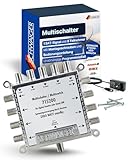 SCHWAIGER 5200 SAT Multischalter 1 auf 8 I SAT-Verteiler für 8 Teilnehmer I Satelliten-Multiswitch...