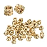 QUARKZMAN 68 Stück Gewindeeinsätze, M1,4 x 2,5mm L x 2,3mm Außendurchmesser Reines Messing...