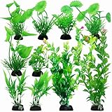 10 Stück Aquarium Pflanzen Künstlich Aquarium Deko Fake Kunstpflanzen Decoration Künstliche...