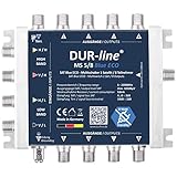 DUR-line MS 5/8 Blue eco Stromspar Multischalter - für 8 SAT Teilnehmer/TV - kein Netzteil...